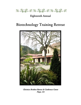 Biotechnology Training Retreat