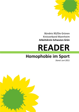 Homophobie Im Sport Stand: Juni 2011