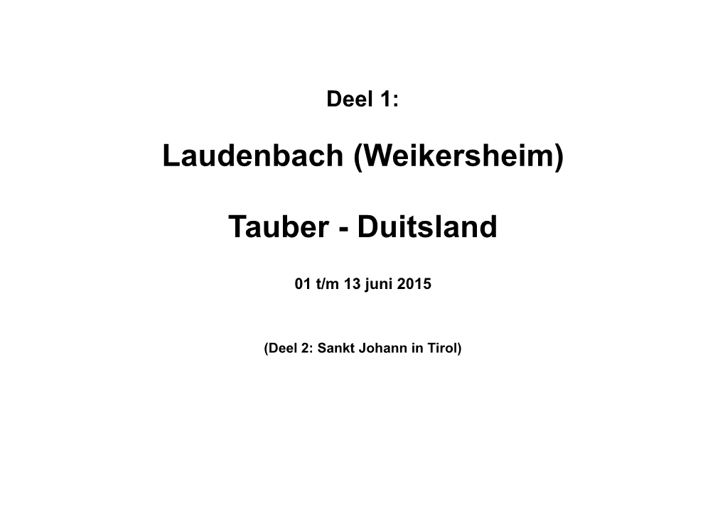 Laudenbach (Weikersheim) Tauber