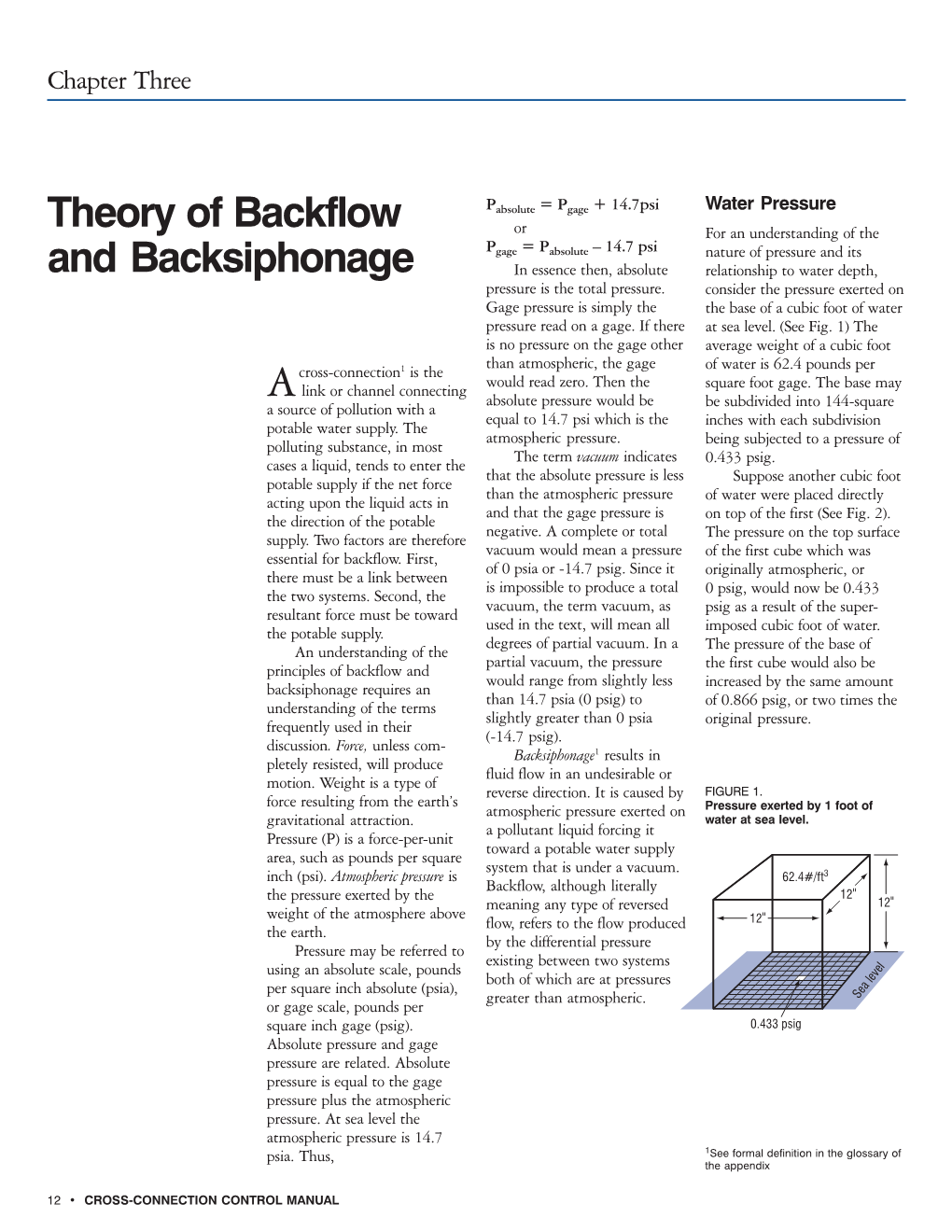 Theory of Backflow and Backsiphonage
