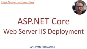 Web Server IIS Deployment