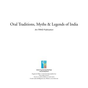 Oral Traditions, Myths & Legends of India