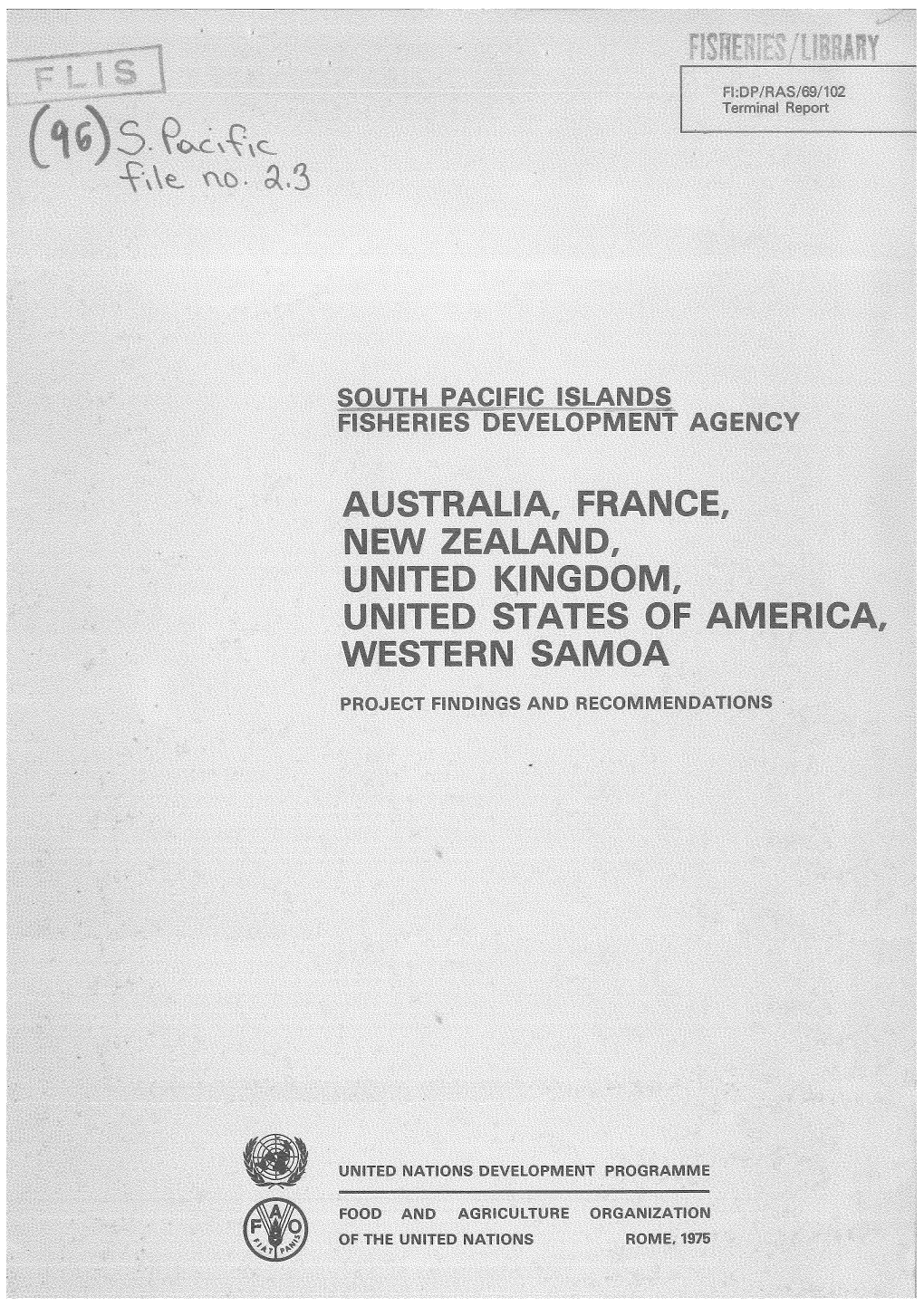 South Pacific Islands Fisheries Development Agency, Australia