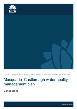 Macquarie–Castlereagh Water Quality Management Plan