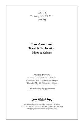 Rare Americana Travel & Exploration Maps & Atlases