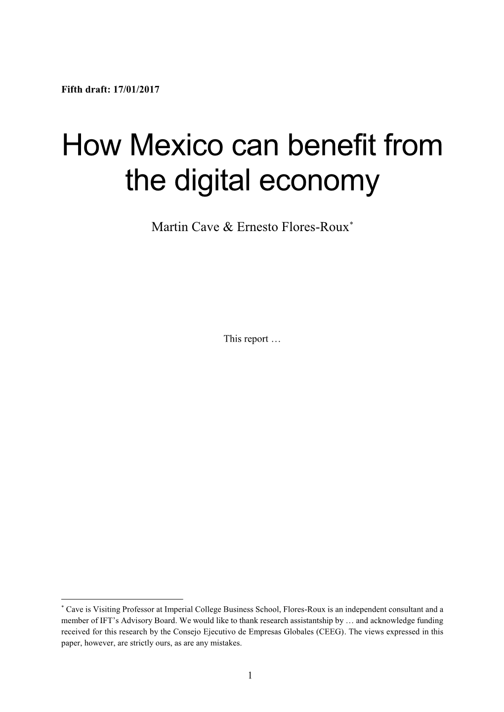 How Mexico Can Benefit from the Digital Economy
