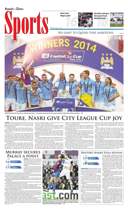 Toure, Nasri Give City League Cup Joy
