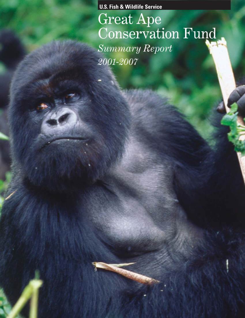 Great Ape Conservation Fund Summary Report 2001-2007 the U.S