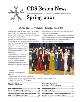 CDS Boston News Spring 2021