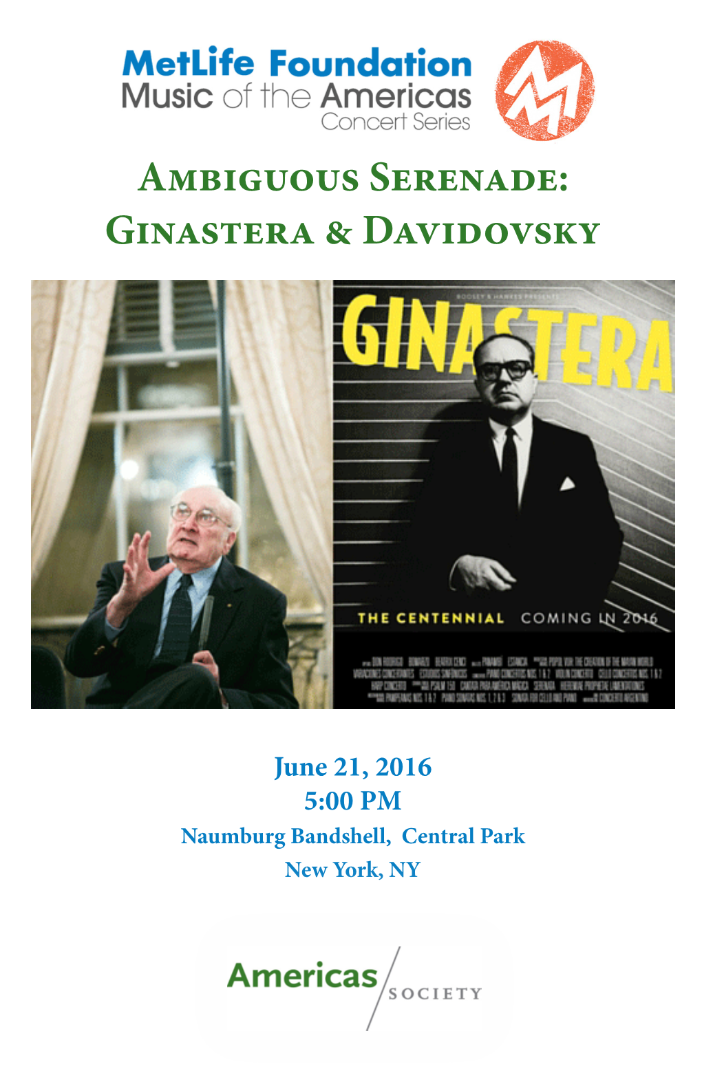 Ambiguous Serenade: Ginastera & Davidovsky