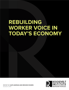 Rebuilding Worker Voice in Today's Economy