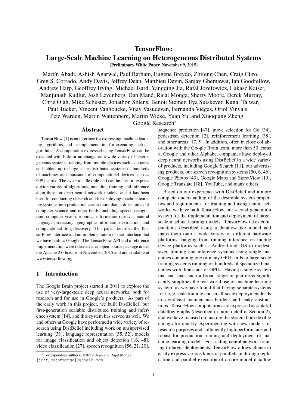 Large-Scale Machine Learning on Heterogeneous Distributed Systems