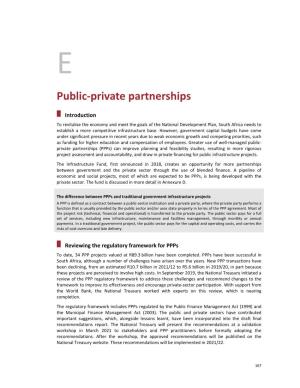 Annexure E: Public‐Private Partnerships