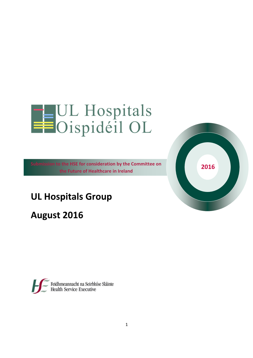UL Hospitals Group August 2016