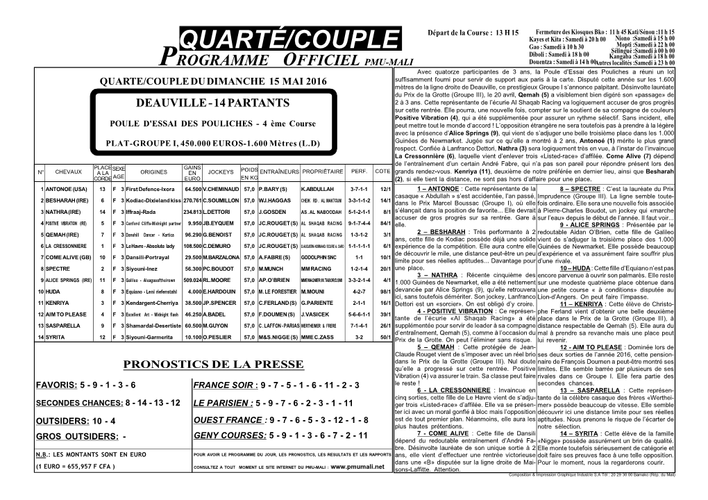 Quarté/Couple