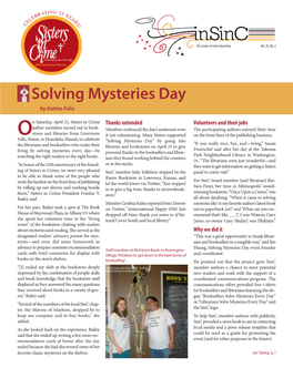 Solving Mysteries Day by Kathie Felix