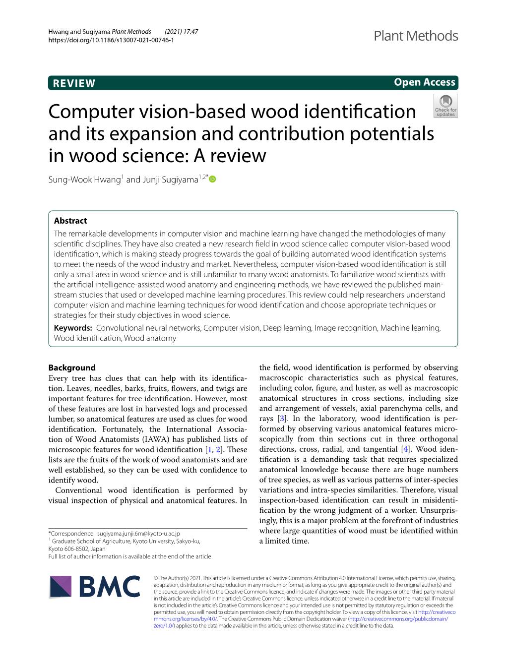 Computer Vision-Based Wood Identification And