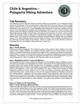 Patagonia Hiking Adventure