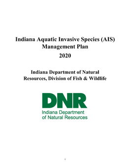 Indiana Aquatic Invasive Species (AIS) Management Plan 2020