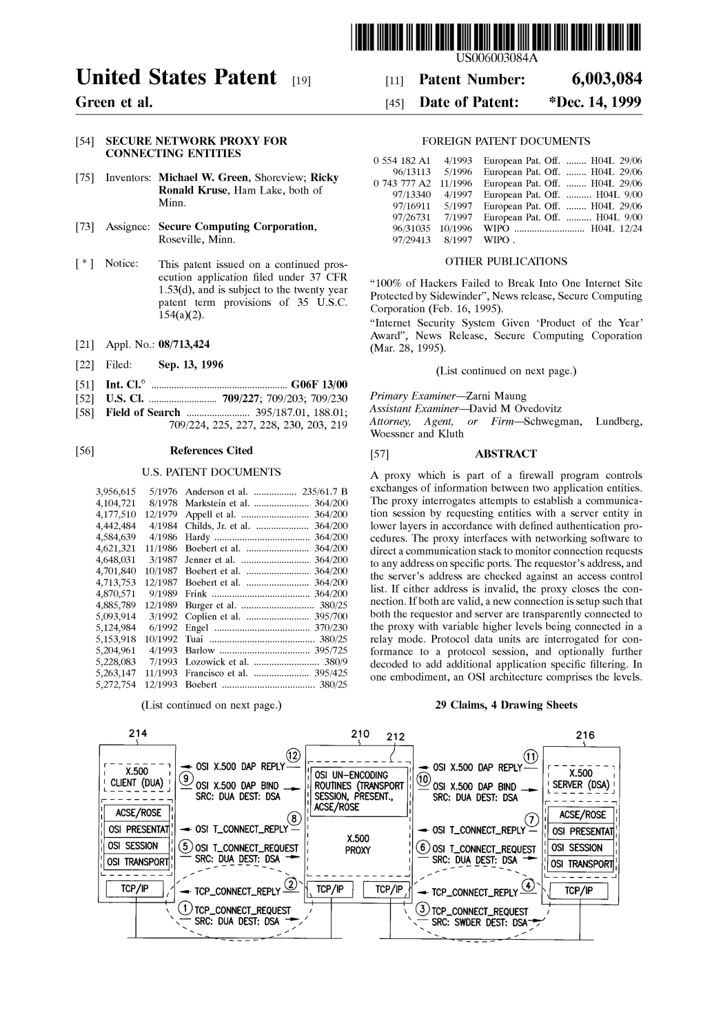 Ulllted States Patent [19] [11] Patent Number: 6 003 084 (I S