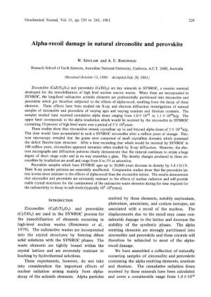 Geochemical Journal, Vol.15, Pp. 229 to 243, 1981 229