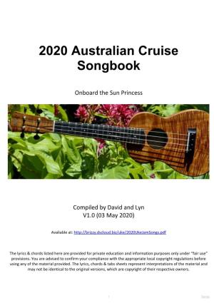 2020 Australian Cruise Songbook