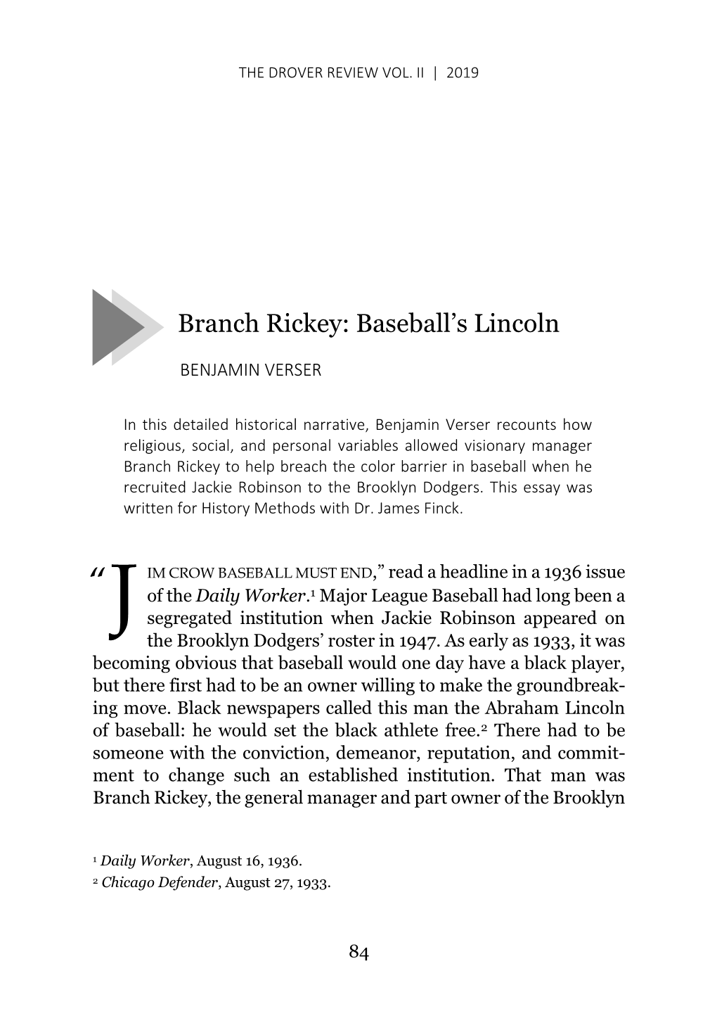 Branch Rickey: Baseball’S Lincoln