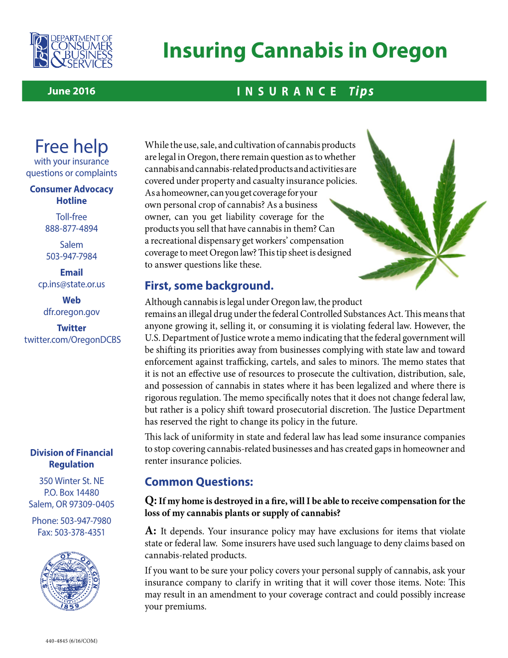 Insuring Cannabis in Oregon
