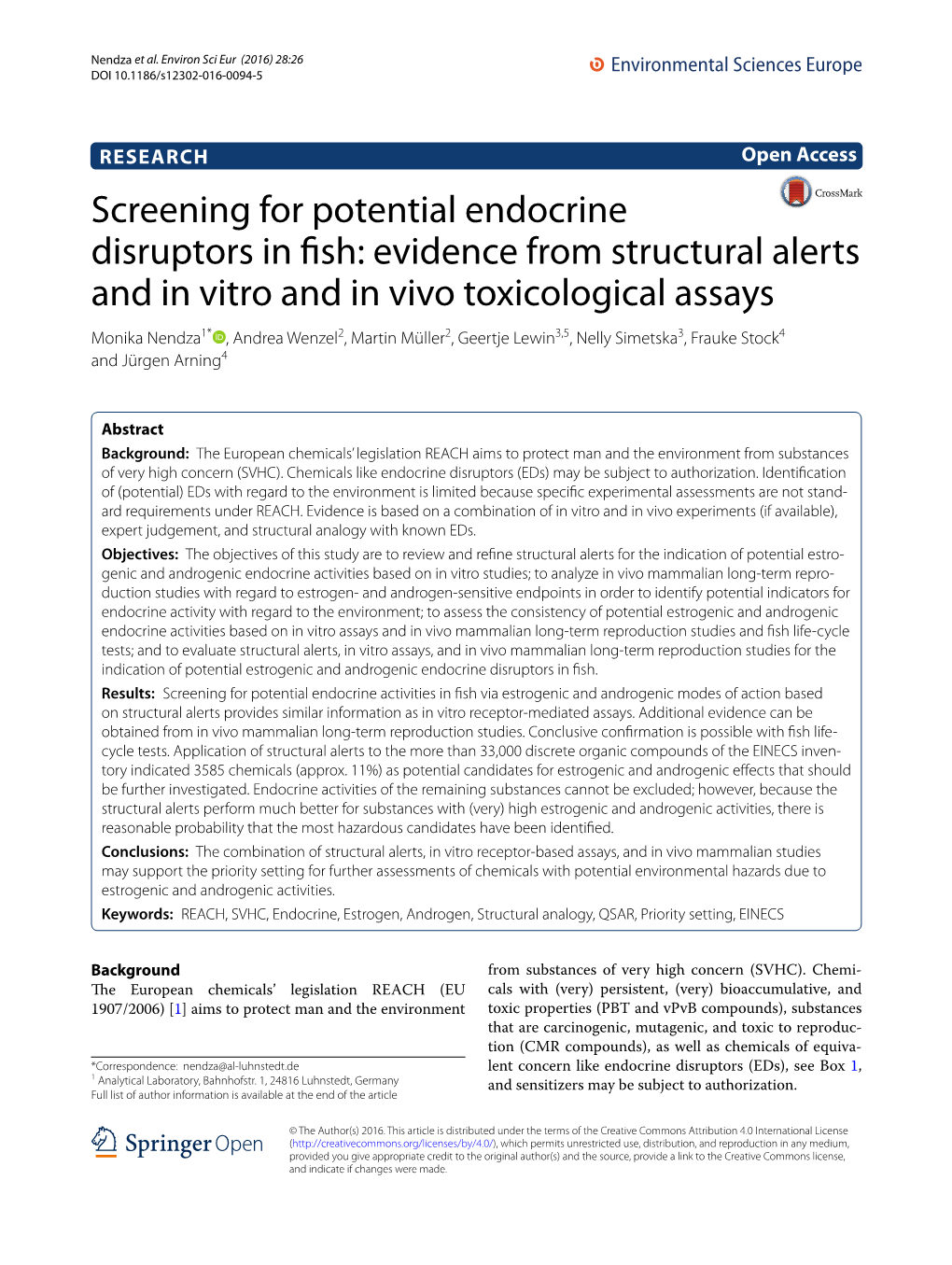 Screening for Potential Endocrine Disruptors in Fish