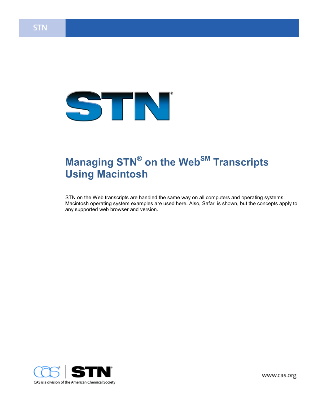 Managing STN on the Web Transcripts Using Macintosh