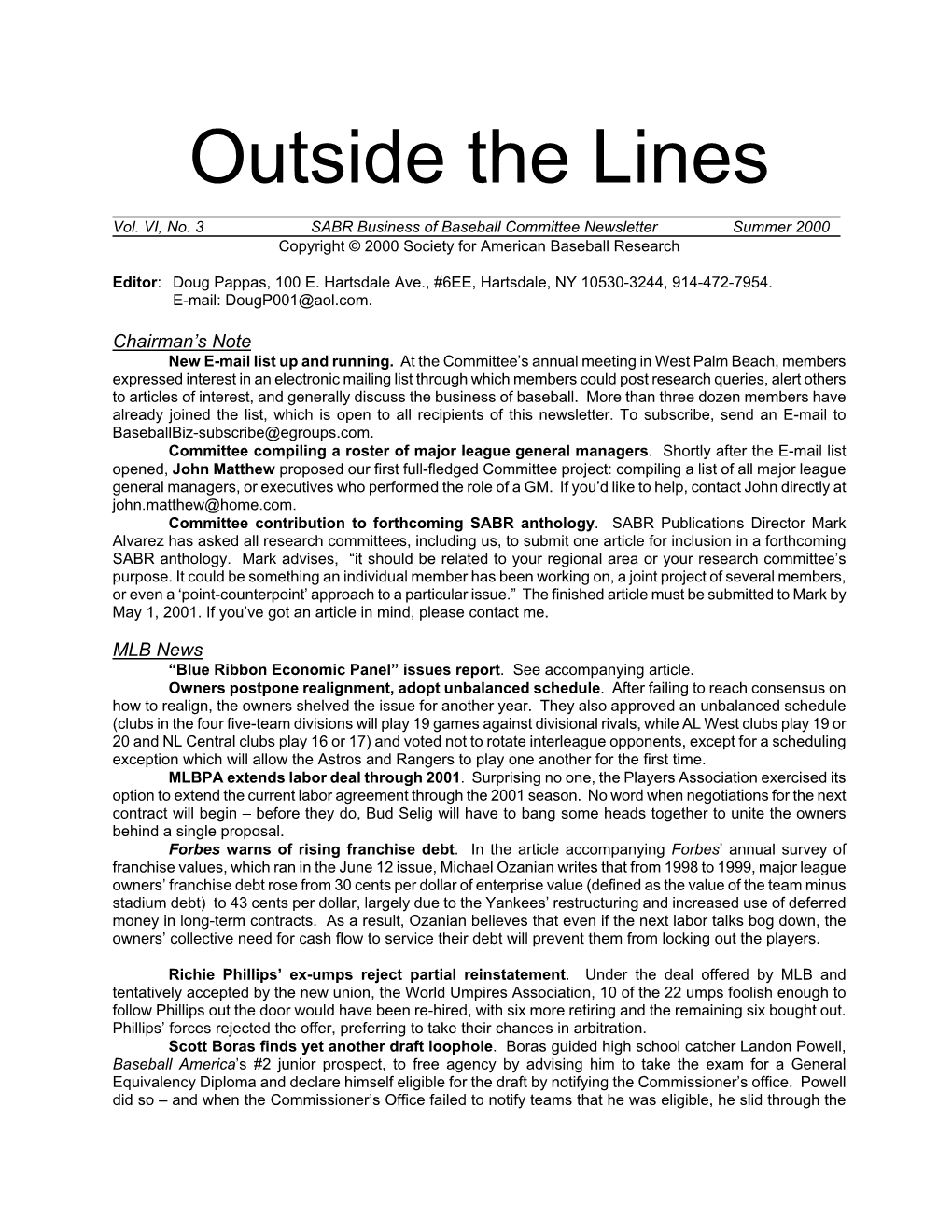 Outside the Lines