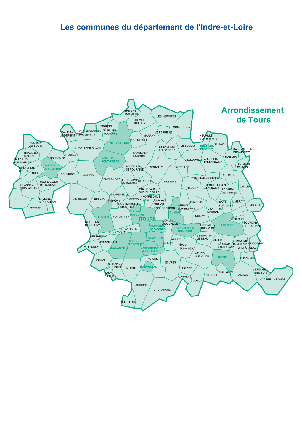 Arrondissement De Tours Les Communes Du Département De L