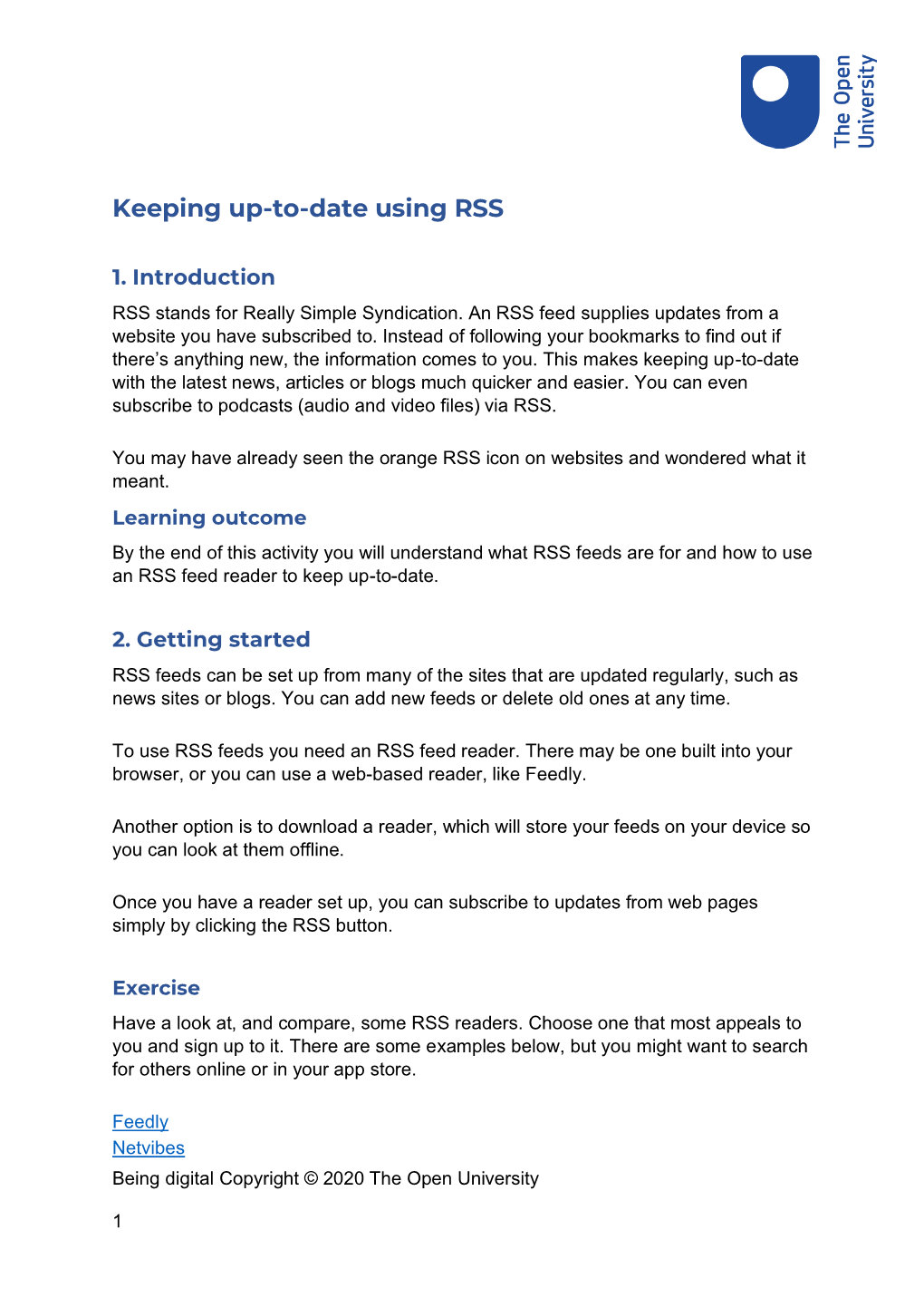 Keeping Up-To-Date Using RSS
