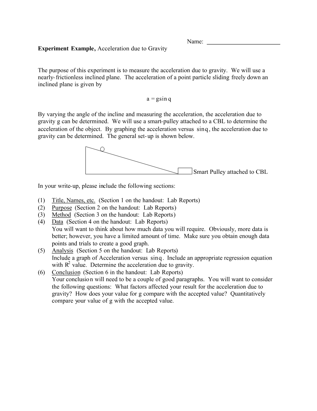 Sample Lab Report