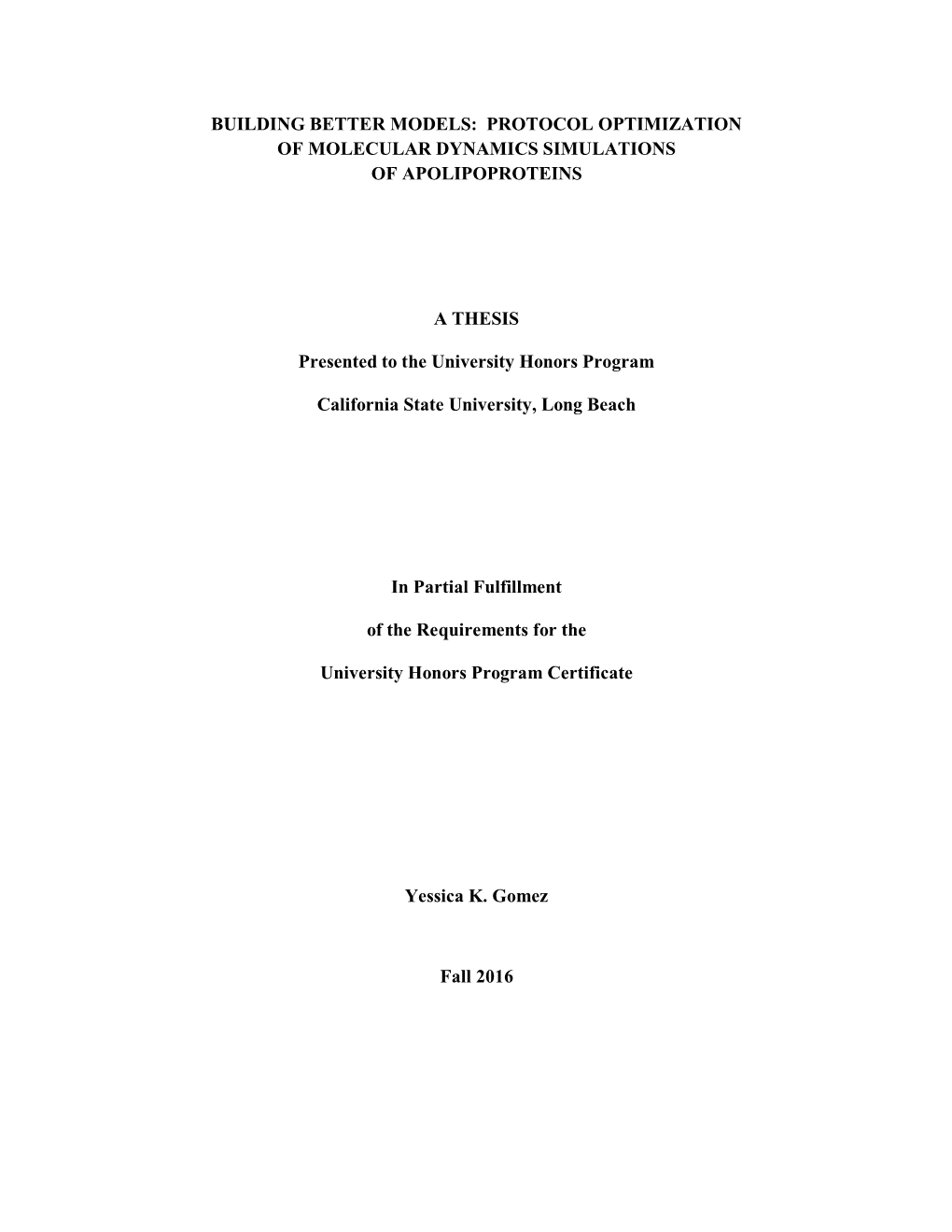 Protocol Optimization of Molecular Dynamics Simulations of Apolipoproteins