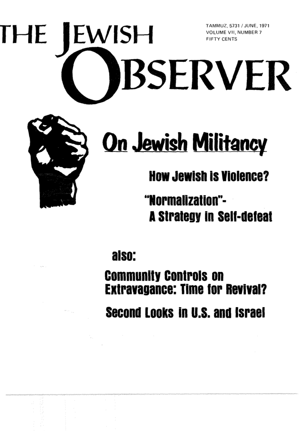 THE JEWISH OBSERVER Chairn1an 5 Beekman Street I New York