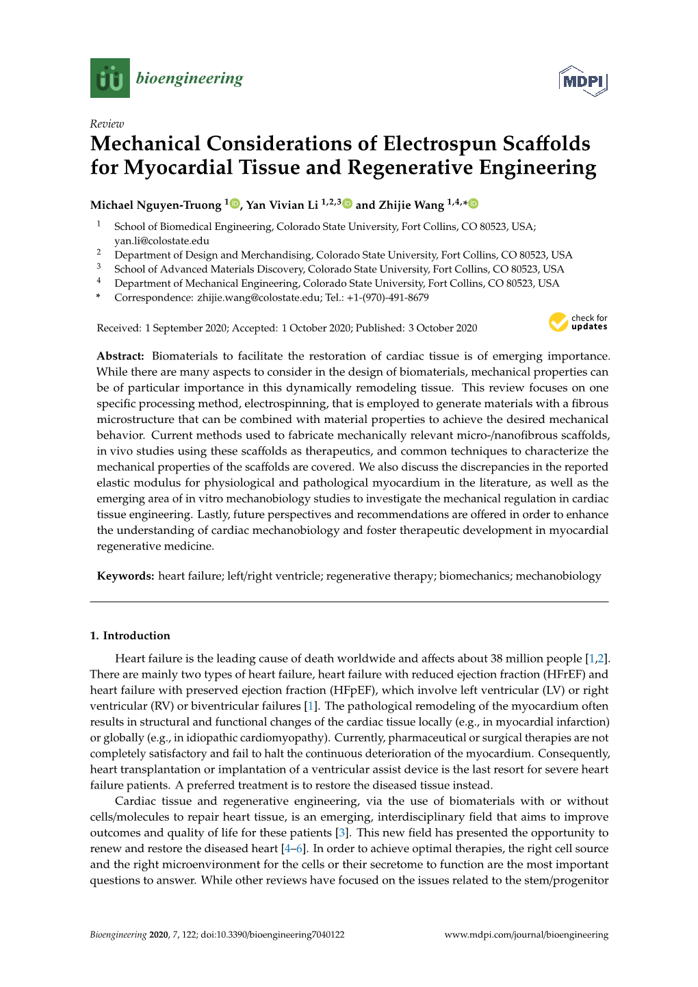 Mechanical Considerations of Electrospun Scaffolds For