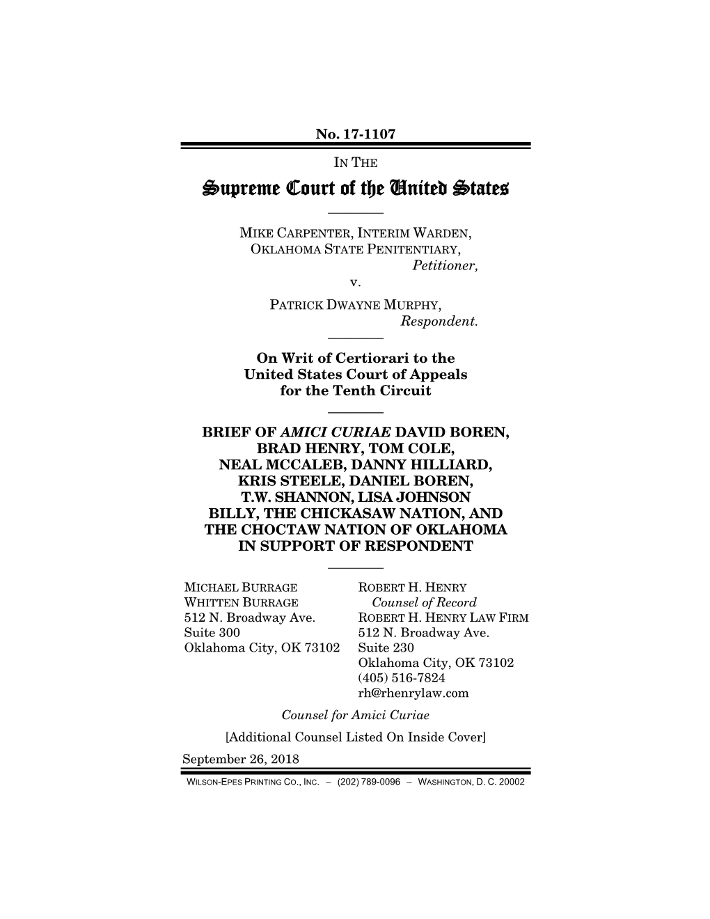 Chickasaw and Choctaw Nations’ Treaties, Which Petitioner References Only Once, Pet