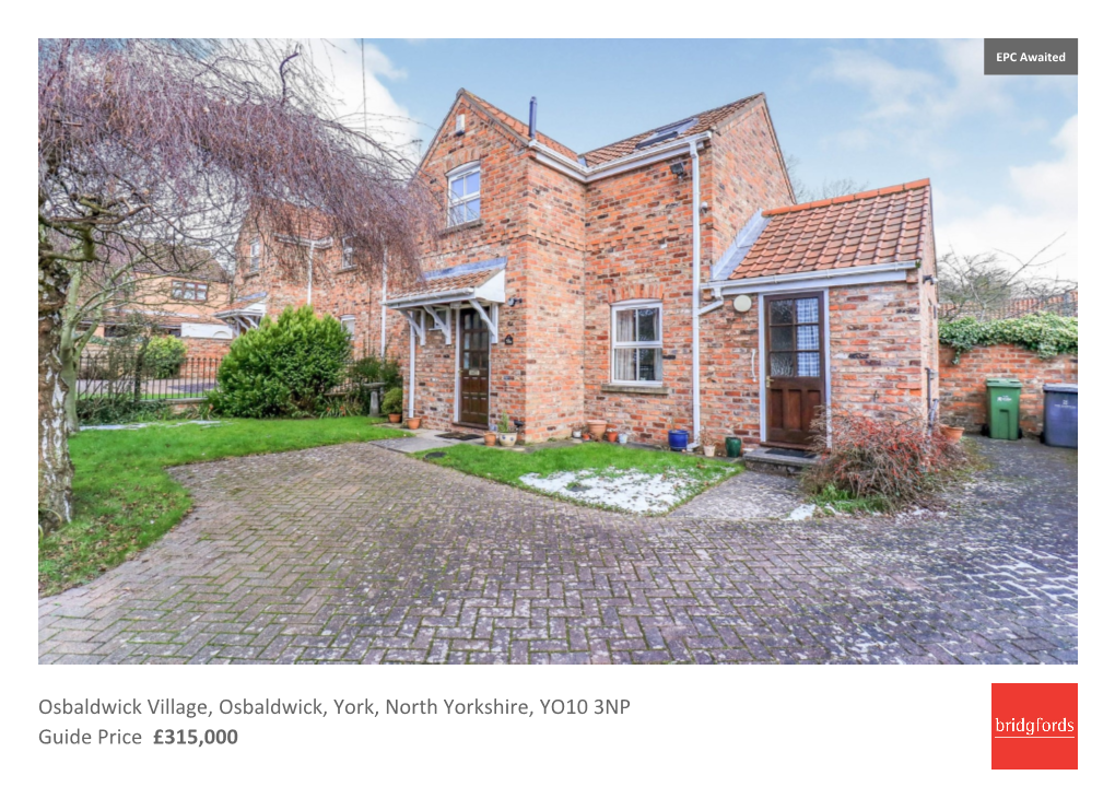 Osbaldwick Village, Osbaldwick, York, North Yorkshire, YO10 3NP Guide Price £315,000