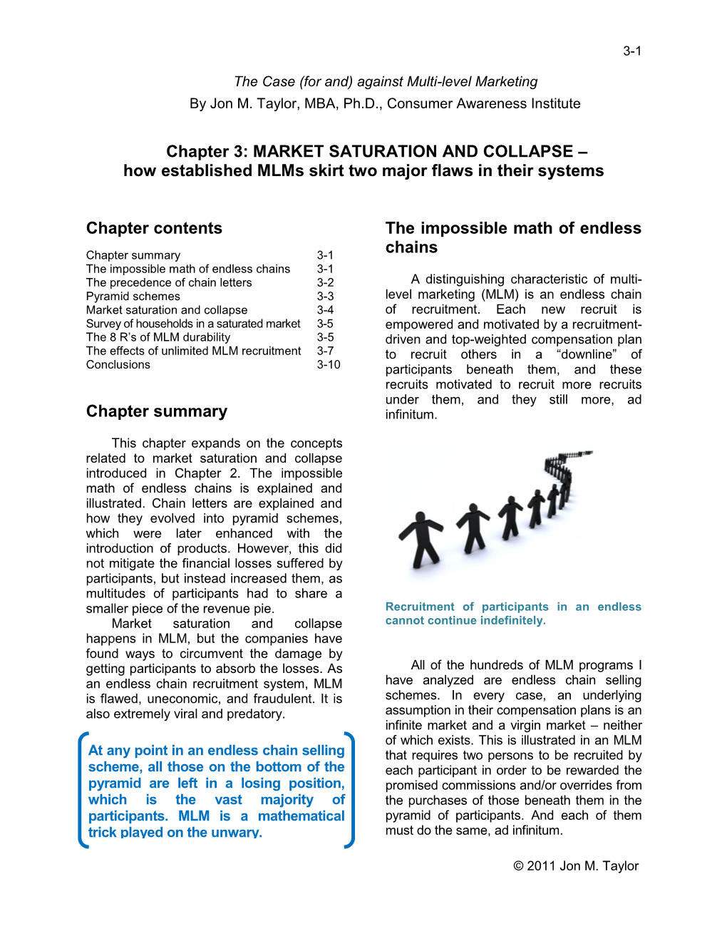 Chapter 3: MARKET SATURATION and COLLAPSE – How Established Mlms Skirt Two Major Flaws in Their Systems