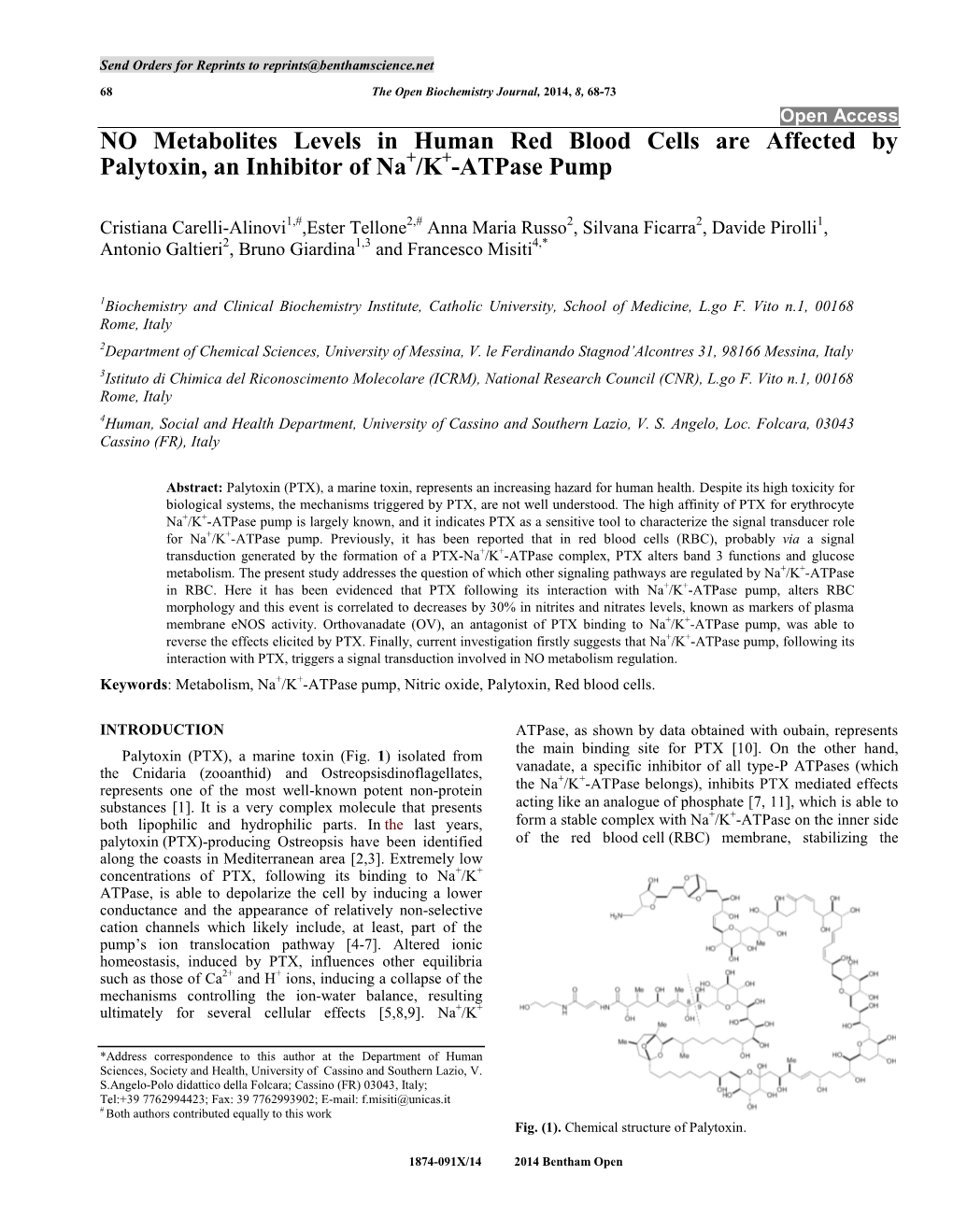 Palytoxin Stimulates Atp Release From