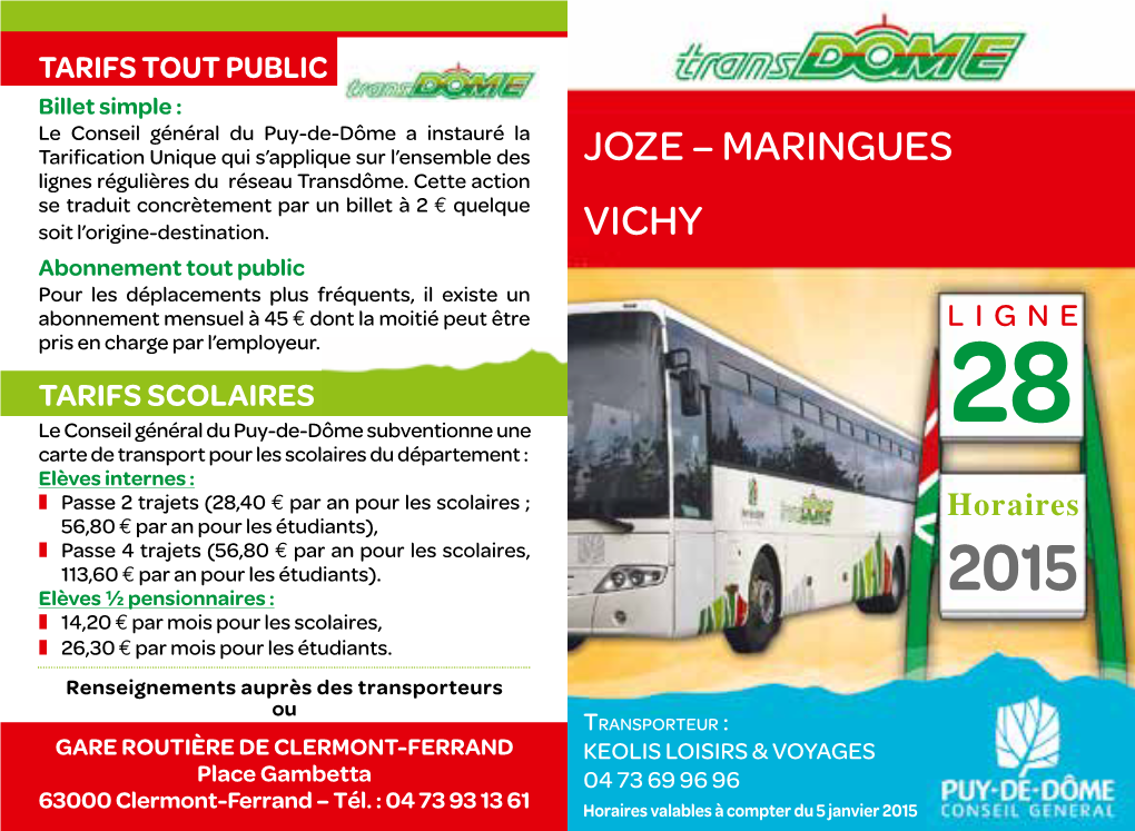 Joze – Maringues Vichy