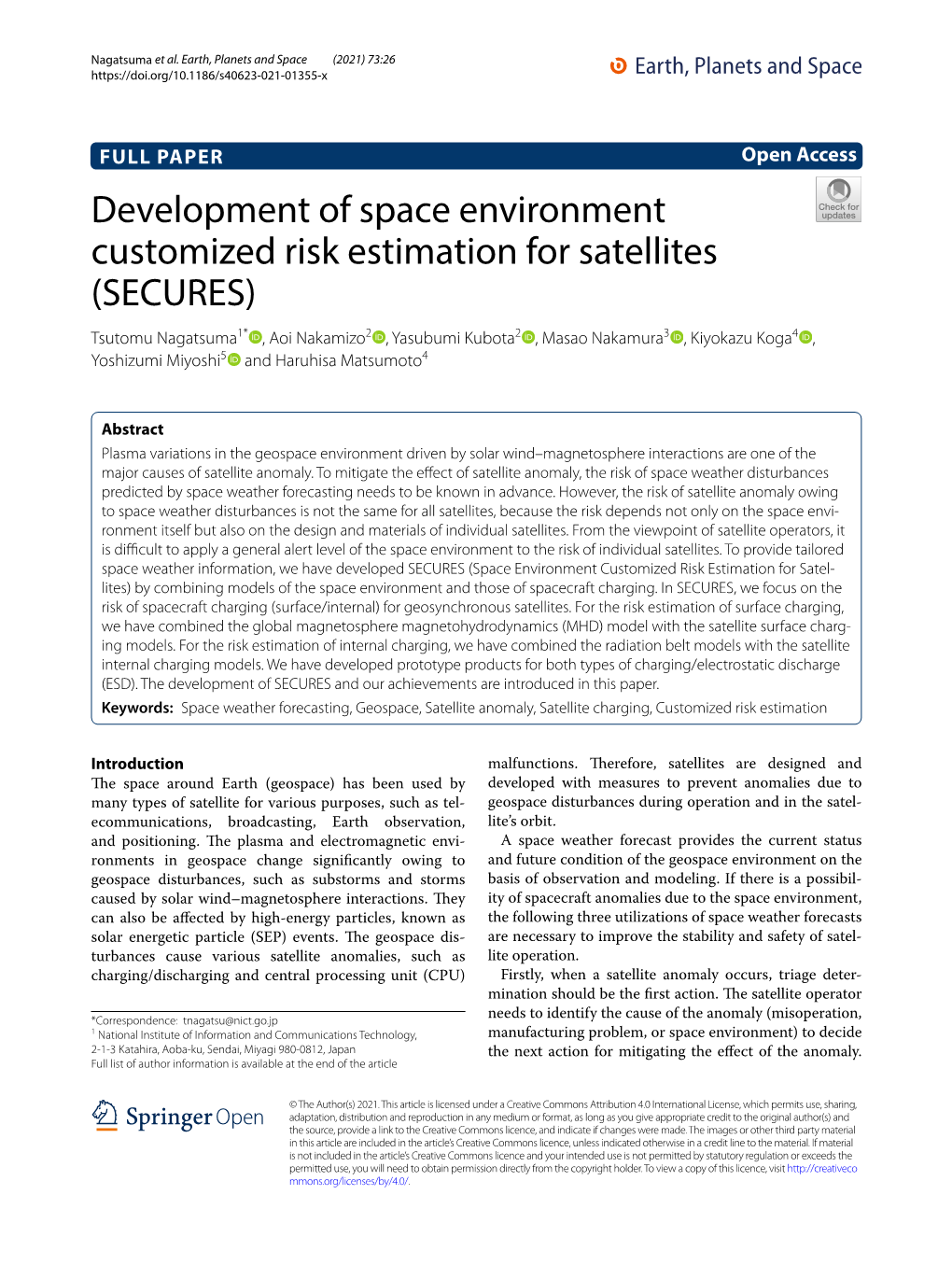 Development of Space Environment