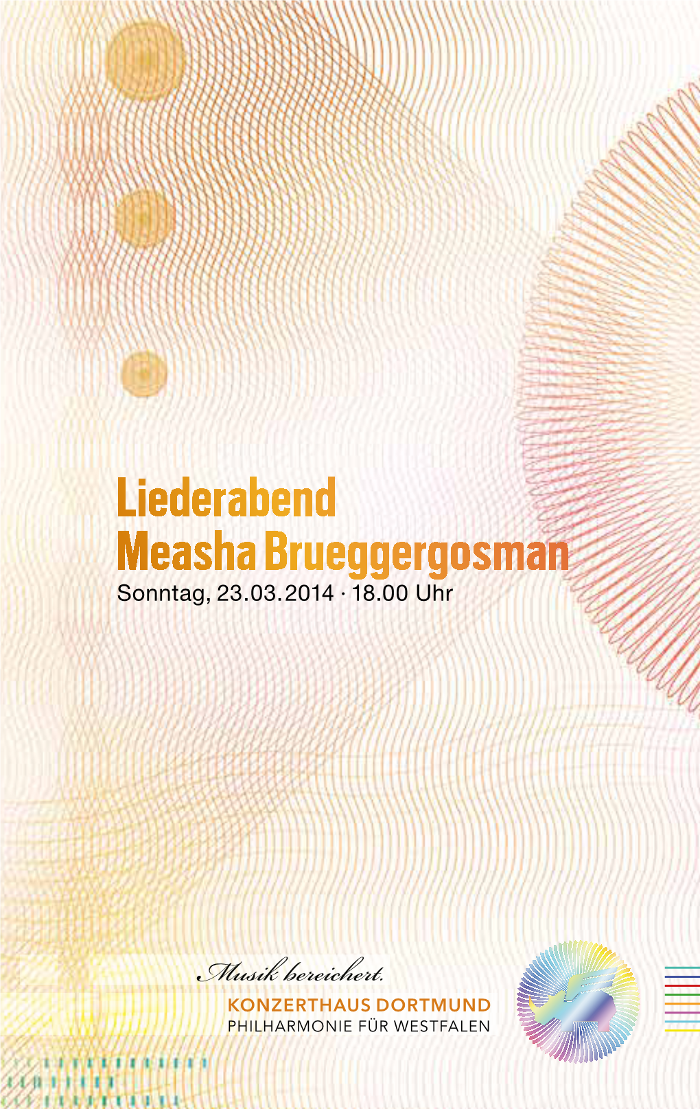 Liederabend Measha Brueggergosman Sonntag, 23.03.2014 · 18.00 Uhr