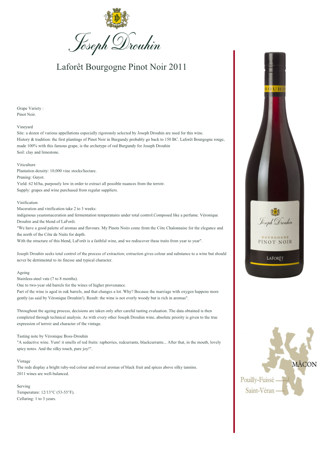 Laforêt Bourgogne Pinot Noir 2011
