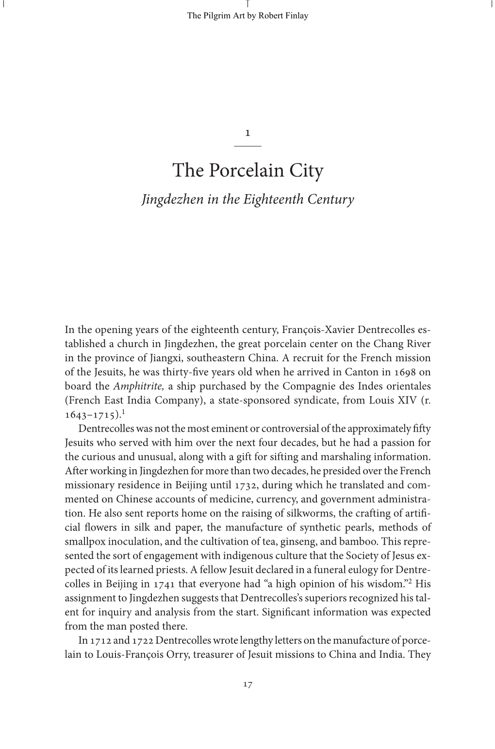 The Porcelain City Jingdezhen in the Eighteenth Century