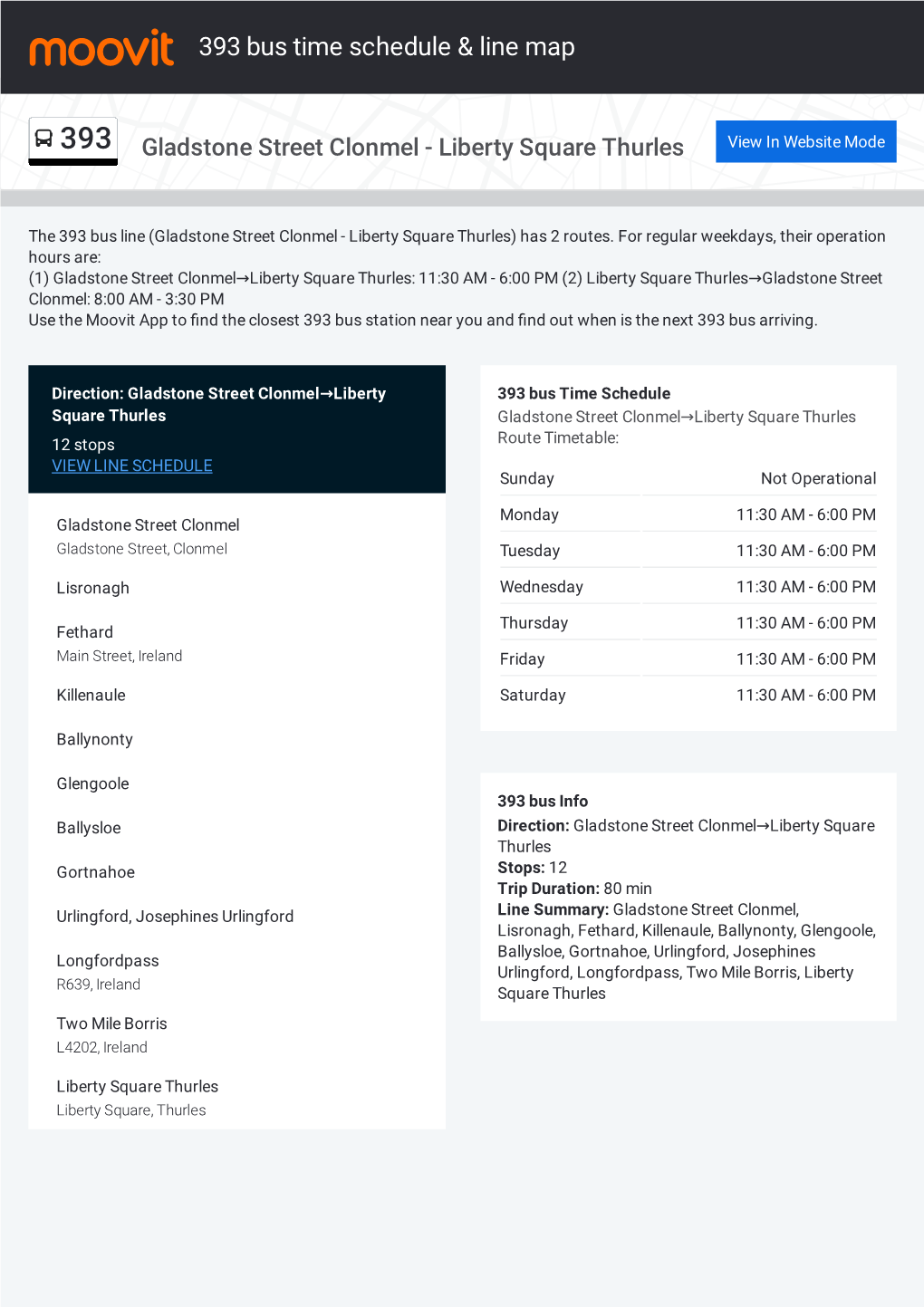 393 Bus Time Schedule & Line Route