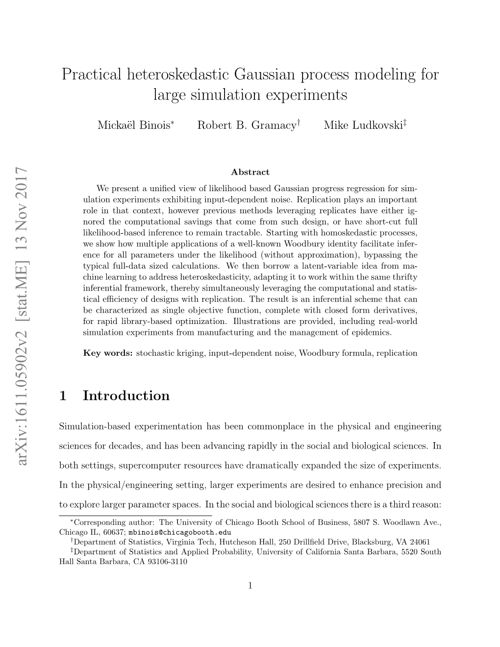 Practical Heteroskedastic Gaussian Process Modeling for Large Simulation Experiments
