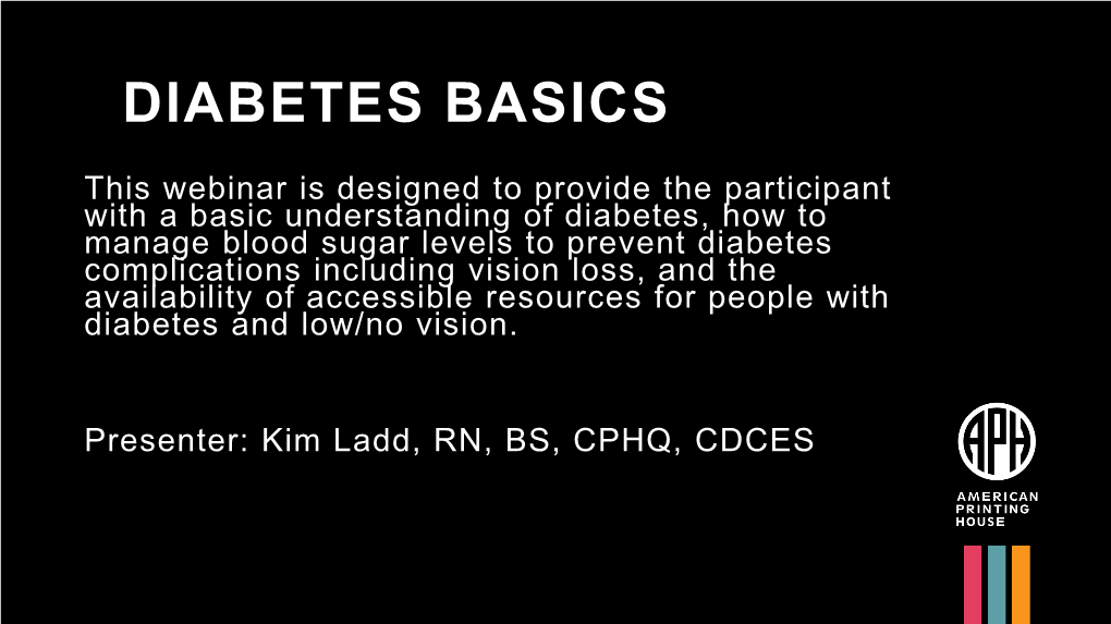 Diabetes Basics