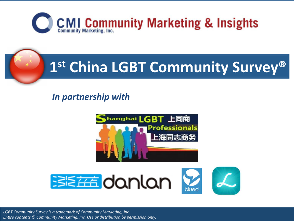 1St China LGBT Community Survey®